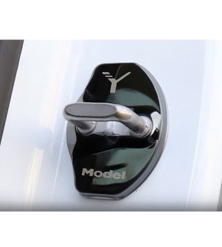 Model Y - Door lock cover set - Chrome Black