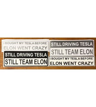 Tesla/Musk Stickers, Hate or Love.