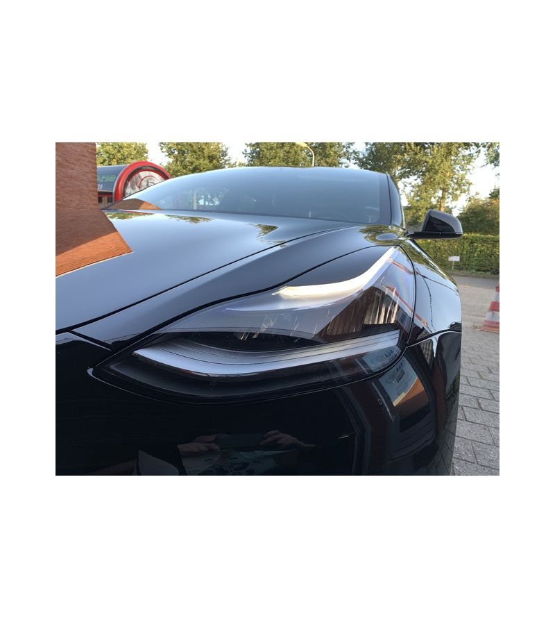 OLSIZ Auto-Scheinwerfer-Augenbraue für Tesla Model 3 2017 2018 2019 2020  2021 2022,Autoscheinwerfer Augenbraue Trim Aufkleber Auto-Styling  Zubehör.,Gloss Black : : Auto & Motorrad