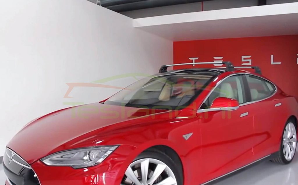 Roof rack for snowboard and for Tesla Model S